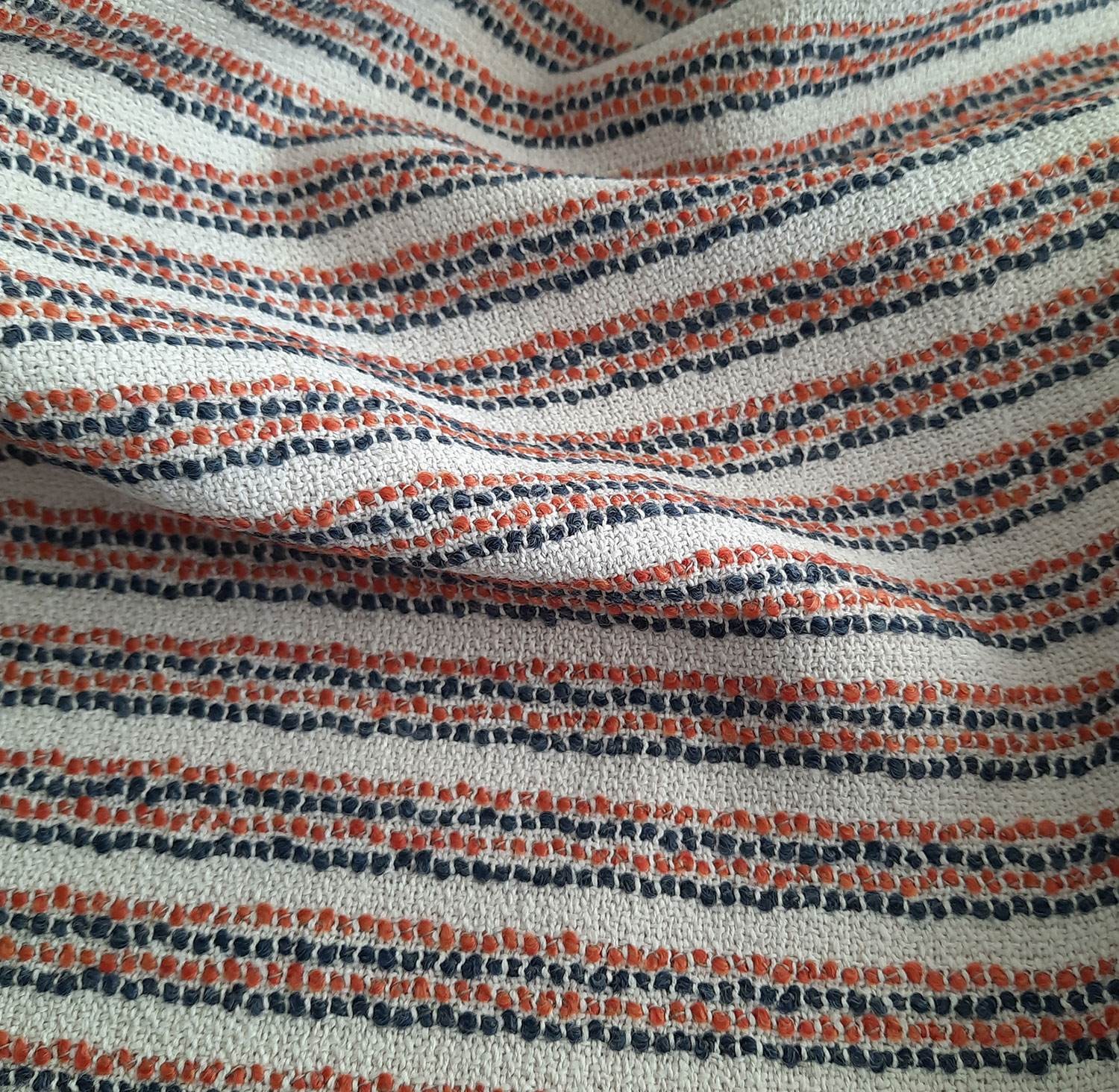 Sunset - Indoor/Outdoor Indigo/Orange | Curtain Fabrics